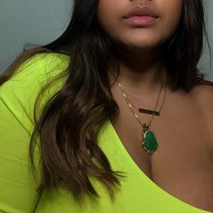 Off shoulder neon body suit